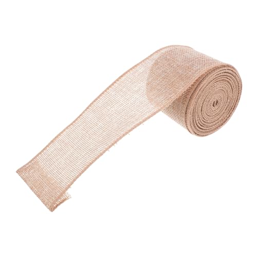 DIYEAH Breiter Jute Rollenstoff für Diy Dekoration Geschenkverpackung und Hochzeitsdekoration Leicht Braun für Kreative Projekte und Outdoor Dekoration von DIYEAH