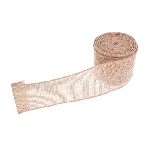 DIYEAH Breites Natur Leinenband für Diy Bastelprojekte Geschenkverpackung und Kranzdekoration Leichtem Braun Lange für Rustikale von DIYEAH