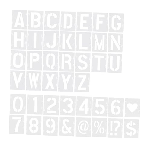 DIYEAH Buchstabenschablonen Zum Malen 42-teilig Wiederverwendbar Große Buchstabenschablonen Wandkunst-schablonen Bastel-malschablonen-Set von DIYEAH