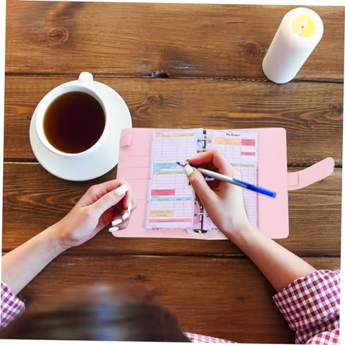 DIYEAH Budget Binder Ringbuch Budgetplaner mit Bunten Monats und Wochenübersichten Cash Organizer mit Fächern Haftnotizen und Farbigen Stickern für Effektive Haushaltsbuchführung und von DIYEAH