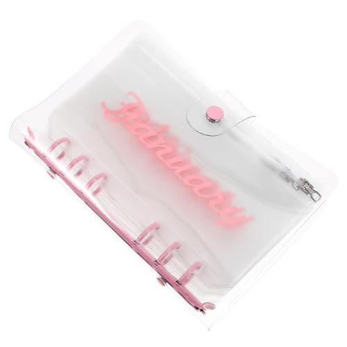 DIYEAH Budget Umschlag Monate Ringbuch Geldtaschen aus Transparentem PVC Langlebige Binder Pouches mit Löchern Leichtes Budget Organizer für Haushaltsbuch Sparmappe und Bargeldverwaltung von DIYEAH
