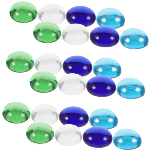 DIYEAH Bunte Glasperlen Dekorative Flachperlen für Vasenfüllung Handwerksprojekte Aquarien und Gartenarrangements Transparentes Glasbeads von DIYEAH
