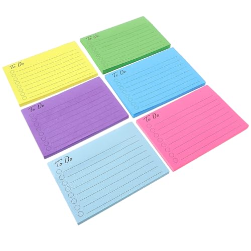 DIYEAH Bunte Haftnotizen Memo Pads für Büro und Schule Selbstklebende Notizblöcke Blau Grün Hellblau Rosa und Gelb Praktische Helfer für Wichtige Erinnerungen von DIYEAH