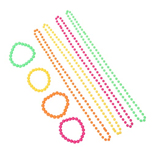 DIYEAH Buntes Perlen Schmuckset Teiliges Neon Halskette Armband Damen Modeschmuck Party Accessoires Umweltfreundlich Ohne Geruch DIYEAH Buntes Perlen Schmuckset Teiliges Neon Halskette Armband Damen Modeschmuck Party Accessoires Umweltfreundlich Ohne Geruch von DIYEAH