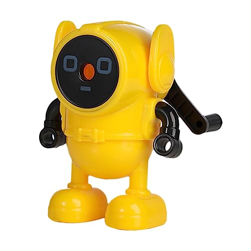 DIYEAH Cartoon Bleistiftspitzer für Handbetriebene Anspitzer mit Süßem Roboterdesign Geeignet für Verschiedene Bleistiftformen Langlebig und Leicht Schul und Bürozubehör von DIYEAH