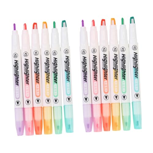 DIYEAH Clear View Marker Keilspitzen Bleistift 2 Sätze Textmarker Doppelendige Marker Gel-highlighter Pastellmarker Bunte Highlighter Milder Farbhighlighter Colorful Plastik 6 Stück * 2 DIYEAH Clear View Marker Keilspitzen Bleistift 2 Sätze Textmarker Doppelendige Marker Gel-highlighter Pastellmarker Bunte Highlighter Milder Farbhighlighter Colorful Plastik 6 Stück * 2 von DIYEAH