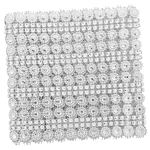 DIYEAH Cuttable Diamond Mesh Wrap Rolle Blütenförmiges Strassband für Diy Schmuck Kleidung Dekoration Hochzeit Festliche Kostümzubehör von DIYEAH