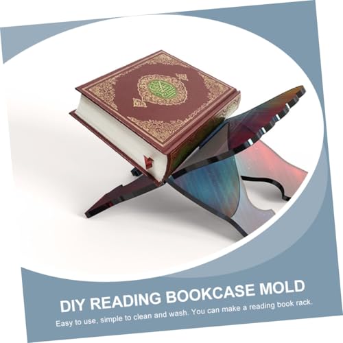 DIYEAH DIY Kristall Epoxidharz Silikonform für Buchhalter Flexibles Transparentes Bücherregal gießform Handgemachte Leseständer Kompakt und Langlebig für Kreative Bastelprojekte von DIYEAH