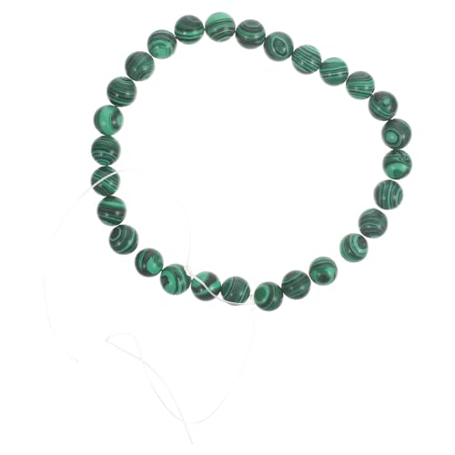 DIYEAH DIY Naturstein Perlenstrang Malachit Runde Lose Perlen für Armbänder Schmuckherstellung Handwerk für Kreative Designs und Persönliche von DIYEAH