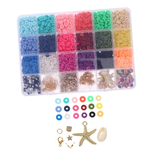 DIYEAH DIY Polymer Tonperlen für Armbänder Boxen mit Bunten Armbandperlen für Schmuckherstellung Bastelideen und Geschenkverpackungen und Langlebig von DIYEAH