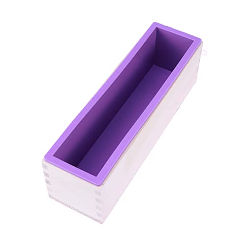 DIYEAH DIY Seifenform Holzbox Rechteckige Runde Seifenformen für Handgemachte Seifen Lila für Seifenherstellung Langlebig und Leicht zu Reinigen von DIYEAH