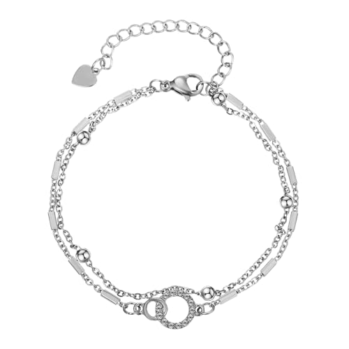 DIYEAH Damen Armband Verstellbar Titanstahl Dünne Gliederkette Zartes Schmuckstück für Kleine Handgelenke Modisch Geschenkidee Herz Design Rosa DIYEAH Damen Armband Verstellbar Titanstahl Dünne Gliederkette Zartes Schmuckstück für Kleine Handgelenke Modisch Geschenkidee Herz Design Rosa von DIYEAH