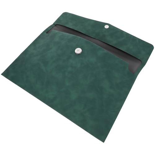 DIYEAH Dateiorganisator gießen Aktentaschen Bindemittel Taschenordner mit Brads Kunstleder Dokumentenmappe Manager-Dateiordner Aktenhalter Ordnersichere Taschen tragbare Aktentasche Green von DIYEAH