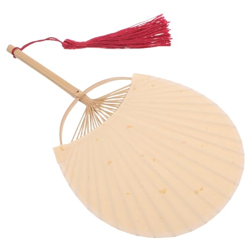 DIYEAH Dekorativer japanischer Fächer, chinesisches handgefertigtes Gemälde mit Quaste, für Kirchenhochzeiten, Handfächer für Musikfestivals, Tanzpartys, Dekoration, Beige DIYEAH Dekorativer japanischer Fächer, chinesisches handgefertigtes Gemälde mit Quaste, für Kirchenhochzeiten, Handfächer für Musikfestivals, Tanzpartys, Dekoration, Beige von DIYEAH