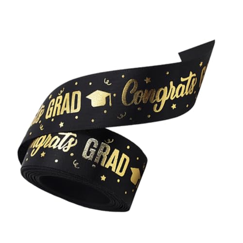 DIYEAH Dekoratives Polyester Geschenkband mit Heißtransfer Goldprägung Vielseitiges DIY Band für Geschenkverpackung Partydeko und Abschlussfeier Robustes Bastelband für Schleifen und DIYEAH Dekoratives Polyester Geschenkband mit Heißtransfer Goldprägung Vielseitiges DIY Band für Geschenkverpackung Partydeko und Abschlussfeier Robustes Bastelband für Schleifen und von DIYEAH