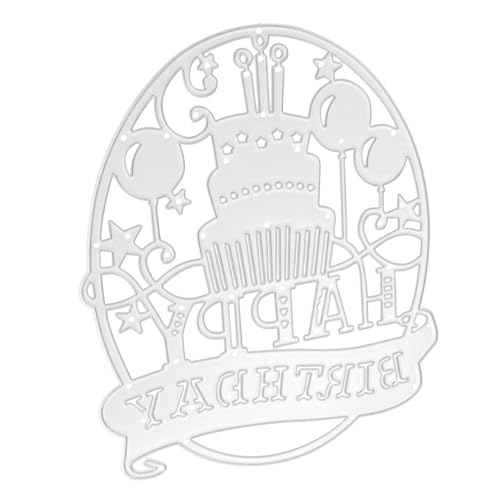 DIYEAH Diy Geburtstag Kuchen Schablone Carbonstahl Stanzform für Bastelprojekte für Scrapbooking Kartenherstellung und Kreative Dekorationen von DIYEAH
