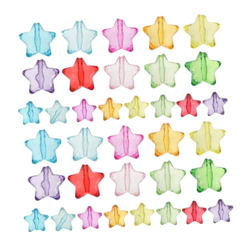 DIYEAH Diy Schmuckperlen Transparent Acryl Stern Perlen Facettierte Spacer für Armbänder Halsketten Basteln Sommer Freundschaftsschmuck von DIYEAH