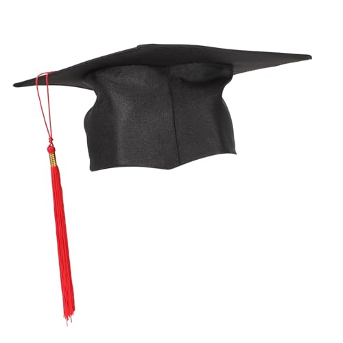 DIYEAH Doktorhut für Erwachsene mit Roter Quaste Großer Abschlusskappe Bequemes Material Wiederverwendbar für Doktorfeier Fotoshooting Kostüm und Schulabschlussveranstaltungen DIYEAH Doktorhut für Erwachsene mit Roter Quaste Großer Abschlusskappe Bequemes Material Wiederverwendbar für Doktorfeier Fotoshooting Kostüm und Schulabschlussveranstaltungen von DIYEAH