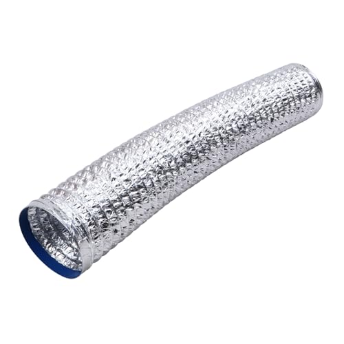 DIYEAH Dunstabzugshaube Küchenzubehör zweilagiger Teleskopkanal flexibler Luftkanal Trockner-Entlüftungsschlauch Aluminiumfolie Silver von DIYEAH