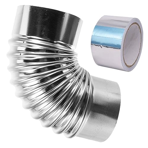 DIYEAH Edelstahl Kaminrohr Bogen Øcm Ofenrohr Verlängerung Schornsteinflansch mit Aluminiumfolie Dichtband Hitzebeständig Einfach zu Montieren Geeignet für Holzofen und Küchenabzug DIYEAH Edelstahl Kaminrohr Bogen Øcm Ofenrohr Verlängerung Schornsteinflansch mit Aluminiumfolie Dichtband Hitzebeständig Einfach zu Montieren Geeignet für Holzofen und Küchenabzug von DIYEAH