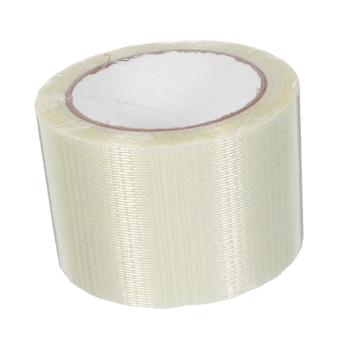DIYEAH Einseitiges Fiberglasgewebe Klebeband mit Verstärktem Gitterfaserstruktur Reißfestes Transparentes Faserband für Industrie Verpackung Elektro Heimgebrauch von DIYEAH