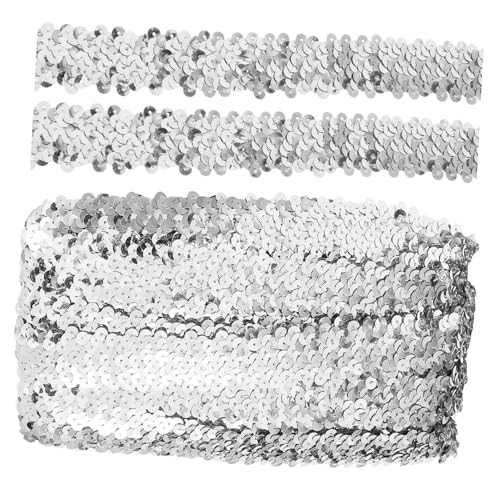 DIYEAH Elastisches Paillettenband Silber Multifunktionaler Diy Schmuckbesatz für Kleidung Gardinen und Kostüme Reihig Dehnbarer Paillettenbesatz für Kreative Bastelprojekte DIYEAH Elastisches Paillettenband Silber Multifunktionaler Diy Schmuckbesatz für Kleidung Gardinen und Kostüme Reihig Dehnbarer Paillettenbesatz für Kreative Bastelprojekte von DIYEAH