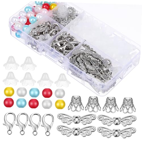 DIYEAH Engel Bastelset Mit Perlen Und Charms Kreatives Set Für Armbänder Und Schlüsselanhänger Zufällige Farbwahl Der Perlen Perfekt Als Schutzengel Für ädchen Und Jungen von DIYEAH