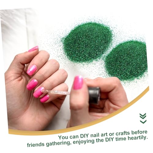 DIYEAH Feines Grünes Glitzerpulver Flasche Holografischer Bastelglitzer für Nägel Epoxidharz Gesicht Körper Make up DIY Nail Art Sicherer Feinstaub für Vielfältige Dekorationen von DIYEAH