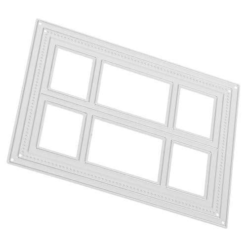 DIYEAH Fenstergeprägter Vorlage Scrapbooking -Vorlagen Scrapbooking-Stanzteile Stahl Scrapbook-Stanzungen Metall stirbt Stanzformen Schablonen Handwerk stirbt Kohlenstoffstahl Weiß von DIYEAH