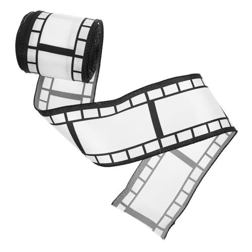 DIYEAH Filmstreifenband mit Drahtkante Breit für DIY Basteln Partydekorationen Filmthema Geschenkverpackung und Kreative Schleifen von DIYEAH