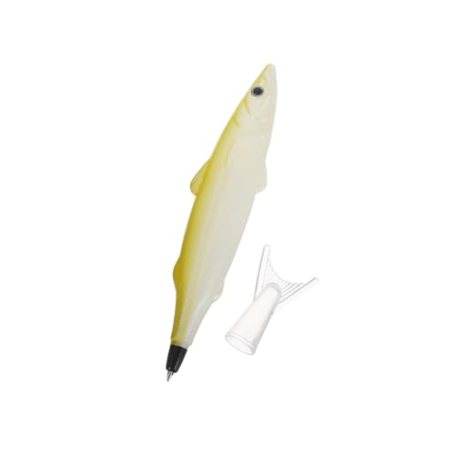 DIYEAH Fischballstift Fisch Neuheit Stift Zubehör Für Angelpartys Kreativer Fischballpoint Pen Lustiger Fischstift Süße Fischstifte Fischgehege Cartoon-kugelschreiber Plastik Golden von DIYEAH