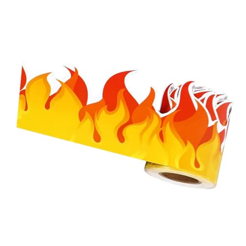 DIYEAH Flammen Pinnwand bordüre Selbstklebender Kreidetafel rahmenaufkleber Widerstandsfähig gegen Ablösen Dekorative Wandfolie für Schule Büro und Zuhause von DIYEAH
