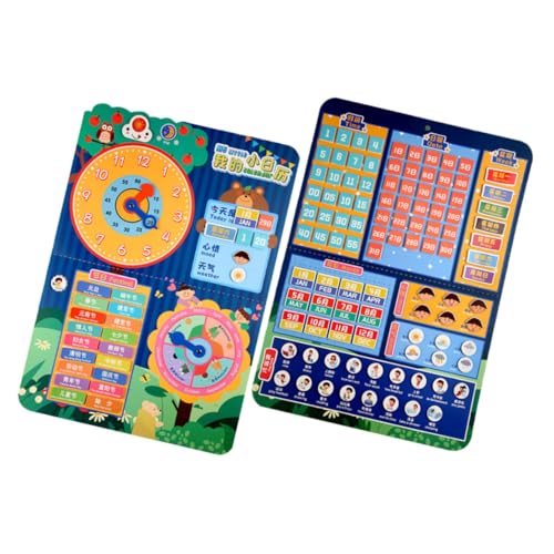 DIYEAH Frühpädagogischer Kalender Wettertafel Lernspielzeug für Buntes Magnetisches mit Wochentagen Monaten Jahreszeiten zur Spielerischen und Wettererkennung für Vorschulkinder DIYEAH Frühpädagogischer Kalender Wettertafel Lernspielzeug für Buntes Magnetisches mit Wochentagen Monaten Jahreszeiten zur Spielerischen und Wettererkennung für Vorschulkinder von DIYEAH