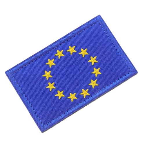 DIYEAH Gestickte Flaggen Aufnäher Mit Flaggenabzeichen Für Rucksäcke Aufnäher Zum Aufbügeln Für Kleidung Eu Pride Dekorationen Flaggen Aufnäher Für Hüte Deko Aufnäher Mit Flagge Der von DIYEAH