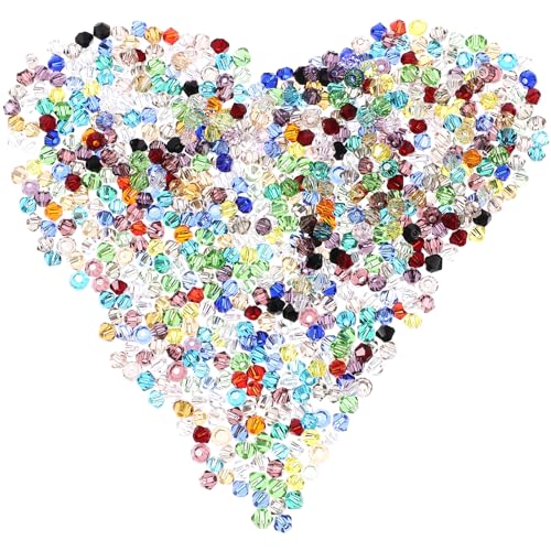 DIYEAH Glasperlen im Design Mischfarben Lose Spacer Beads für Schmuckherstellung Diy Armbänder und Bastelprojekte Glänzende Handwerksperlen von DIYEAH