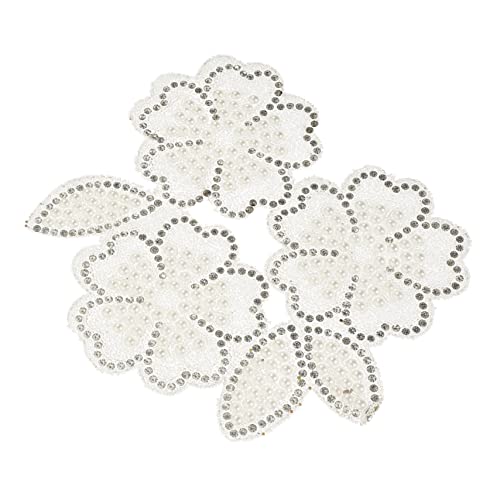 DIYEAH Glitzerblumenform Strass Bügelpatch für Kleidung DIY Applikation Hochwertiger Eisen Patch zum Dekorieren von Jacken Schuhen und von DIYEAH