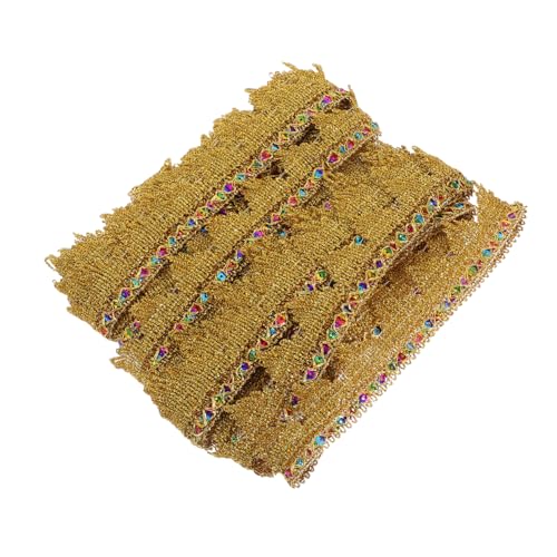 DIYEAH Goldene Spitzenborte mit Pailletten Metallic Band für Diy Basteln Nähen Bouquet Dekoration Vielseitiges Spitzenband für Kostümverzierungen und Handarbeitsprojekte DIYEAH Goldene Spitzenborte mit Pailletten Metallic Band für Diy Basteln Nähen Bouquet Dekoration Vielseitiges Spitzenband für Kostümverzierungen und Handarbeitsprojekte von DIYEAH
