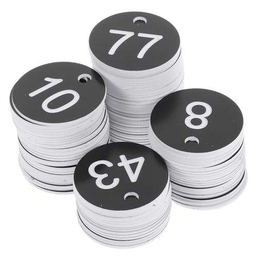 DIYEAH Gravierte für Gepäck Runde Schlüssel Id Tag Kunststoff Nummer Chip Kette Schreibtisch Loch Tag DIYEAH Gravierte für Gepäck Runde Schlüssel Id Tag Kunststoff Nummer Chip Kette Schreibtisch Loch Tag von DIYEAH
