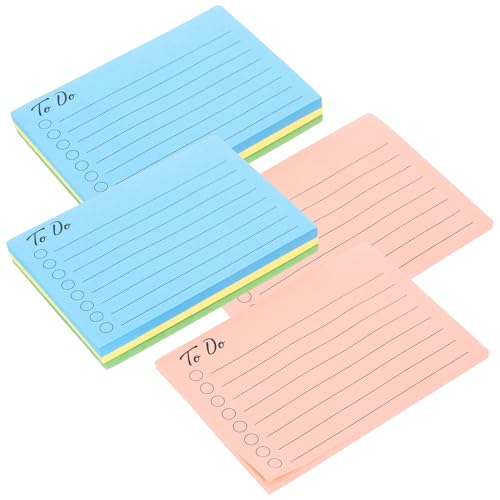 DIYEAH Haftnotizen Bücher mit Bunten Haftnotizen Blau Grün Gelb für Büro und Zuhause Selbstklebende Notizblätter für To Do Listen Planung und Erinnerungen von DIYEAH