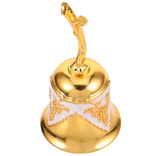 DIYEAH Handglocke aus Metall Vintage Stil Klare Klänge für Restaurants Hotels als Hochzeitsgeschenk für Unterricht Komfortabler Griff für Senioren von DIYEAH