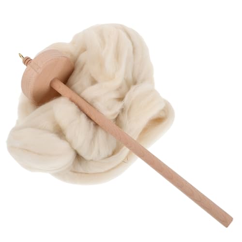 DIYEAH Handspindel für Anfänger Hochwertige Holz Garnspinnwerkzeuge mit Wolle Tragbares Strick und Nähgarn Halter Set von DIYEAH