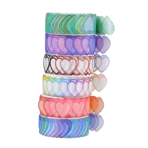 DIYEAH Herz Washi Tape Aufkleber - Klebeband Für Scrapbooking - 100 Stück Pro Rolle von DIYEAH