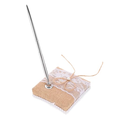 DIYEAH Hochzeitsstift mit Dekorativem Metallhalter Eleganter Kugelschreiber für Gästebuch und für Hochzeiten Feiern und Besondere Anlässe von DIYEAH