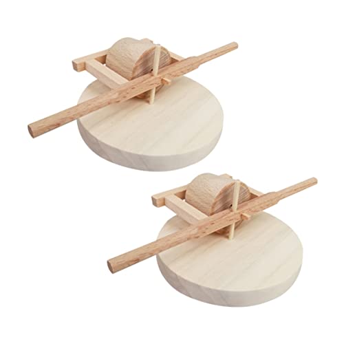 DIYEAH Ländlichen Miniatur Landschaft Decor 2pcs Holz Mini Mühlstein Modell Für Decor DIYEAH Ländlichen Miniatur Landschaft Decor 2pcs Holz Mini Mühlstein Modell Für Decor von DIYEAH