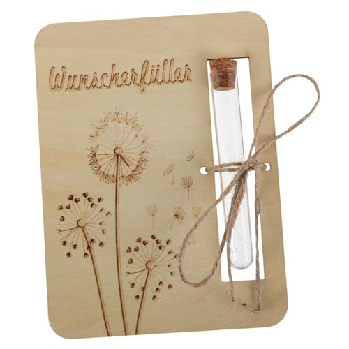 DIYEAH Holz Geschenkhalter für Reagenzgläser mit Pusteblumen Kreative Geburtstags und Jubiläums Deko Handgefertigtes für Partygeschenke Natürliche Tragbare Holzverpackung DIYEAH Holz Geschenkhalter für Reagenzgläser mit Pusteblumen Kreative Geburtstags und Jubiläums Deko Handgefertigtes für Partygeschenke Natürliche Tragbare Holzverpackung von DIYEAH