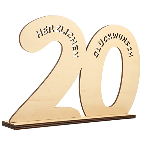 DIYEAH Holz Nummernschild Jahre Dekorationsstück Langlebig Abriebfest Tischdekoration für Geburtstagsfeier Hochzeit Party Diy DIYEAH Holz Nummernschild Jahre Dekorationsstück Langlebig Abriebfest Tischdekoration für Geburtstagsfeier Hochzeit Party Diy von DIYEAH