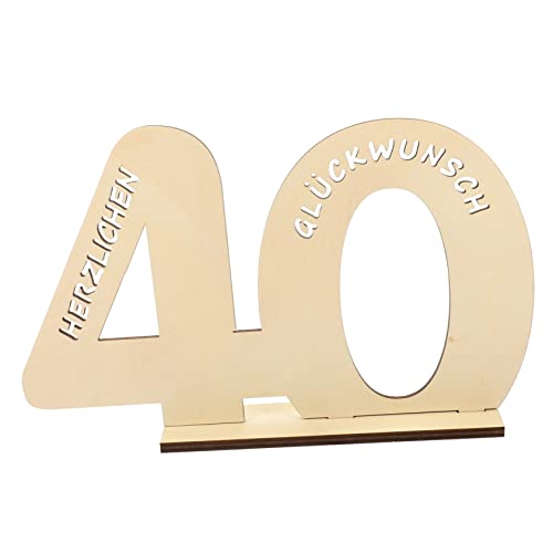 DIYEAH Holz Nummernschild Tischdeko Langlebig Handgefertigt Elegant für Geburtstag Kuchen Dekoration Vielseitig für Zuhause Büro Hotel Restaurant DIYEAH Holz Nummernschild Tischdeko Langlebig Handgefertigt Elegant für Geburtstag Kuchen Dekoration Vielseitig für Zuhause Büro Hotel Restaurant von DIYEAH
