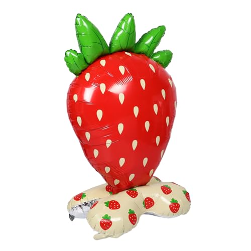 DIYEAH Inflatable Strawberry Foil Balloon Realistic Fruit Design Durable Reusable Summer Party Decoration For Birthday Shower Indoor Outdoor Photo Props DIYEAH Inflatable Strawberry Foil Balloon Realistic Fruit Design Durable Reusable Summer Party Decoration For Birthday Shower Indoor Outdoor Photo Props von DIYEAH