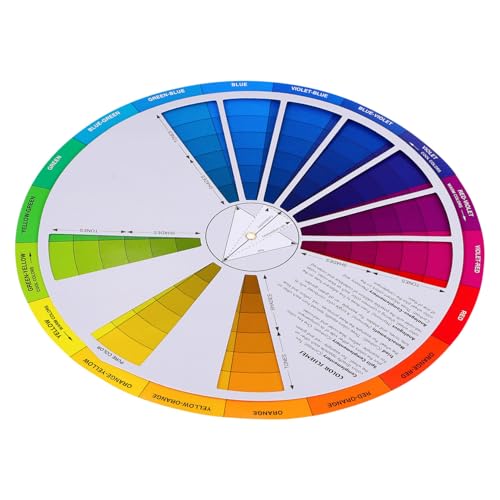 DIYEAH Innovatives Farbrad Und Farbkreis - Deutsch - Drehscheibe Und Farbscheibe Perfektes Lernwerkzeug Zum Mischen Von Farben Ideal Für Künstler Und Kunstunterricht Größe Ca 23 x 23 von DIYEAH
