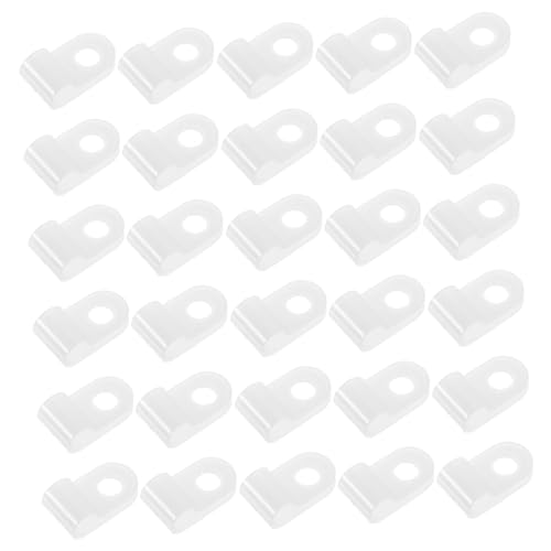DIYEAH Kabelhalter 100 Stück Draht Klemmen für Kabelmanagement PVC Wetterfest 3/16 für und Außenbereich für Lichterketten und Telefonkabel von DIYEAH